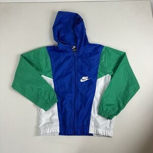 Nike‎ Boys XL NSW Woven Lightweight Hoodie Track Jacket Blue CU9207 Windbreaker